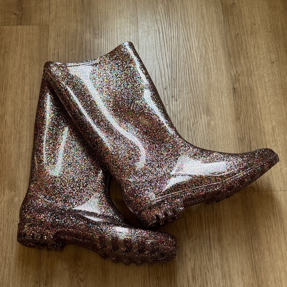 Glitter Rain Boots for Women